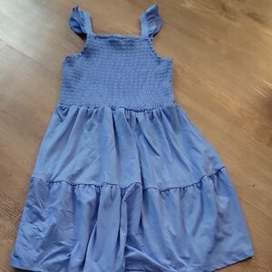 btween Ruffled Blue Kids Dress